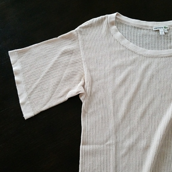 Nude Lacoste Soft Mesh Sweater - Picture 5 of 8